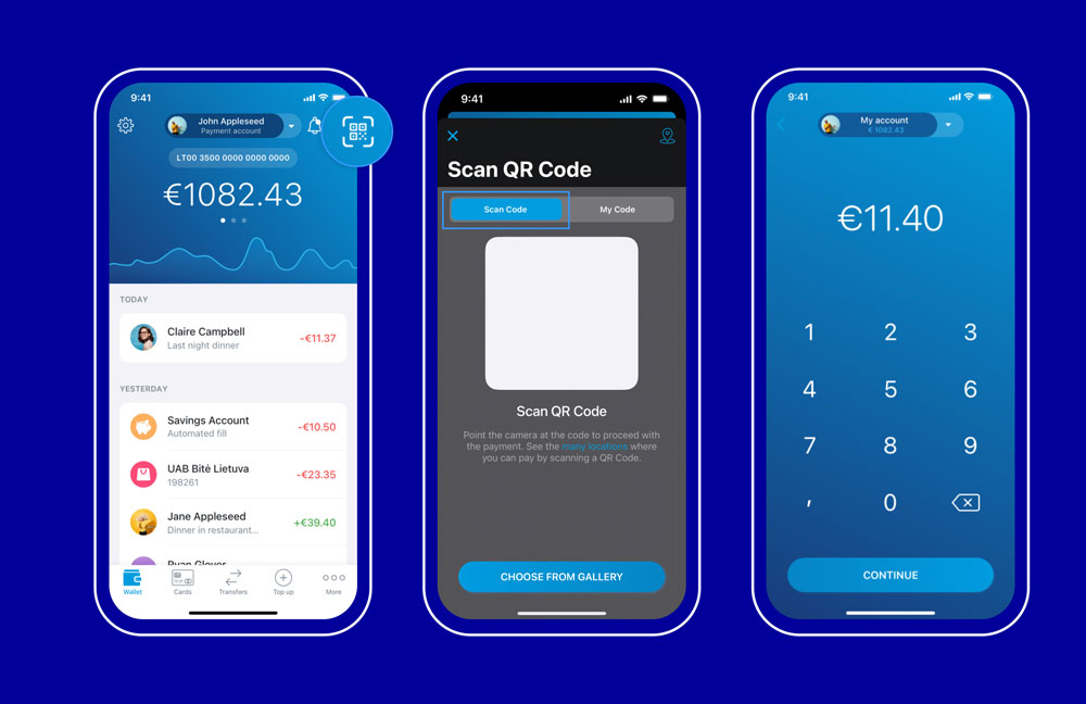 How to send money with the Paysera QR payment feature?