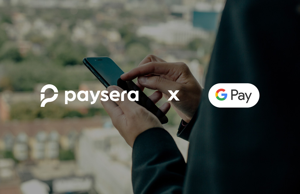 Google Pay integruotas Paysera įmokų surinkimo platformoje e. parduotuvėms.